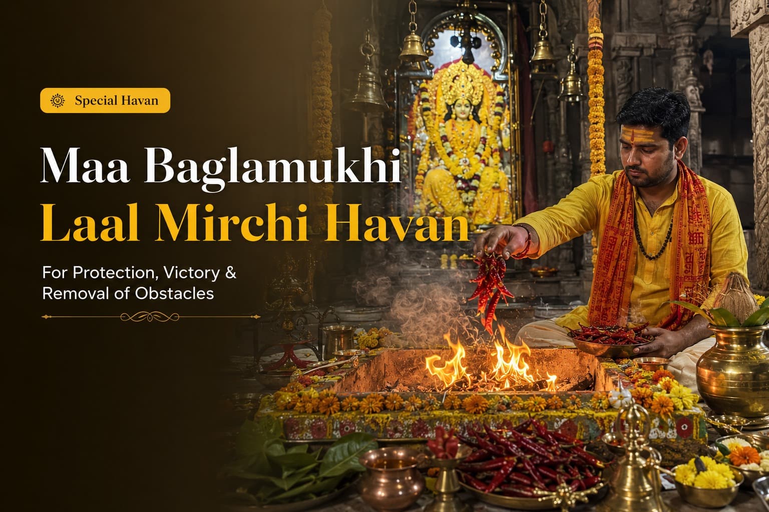 Gupt Navratri Maa Banglamukhi Laal Mirchi Havan